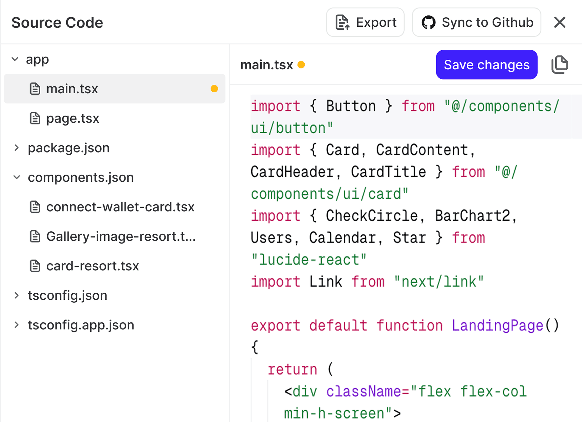 Sync code with Github