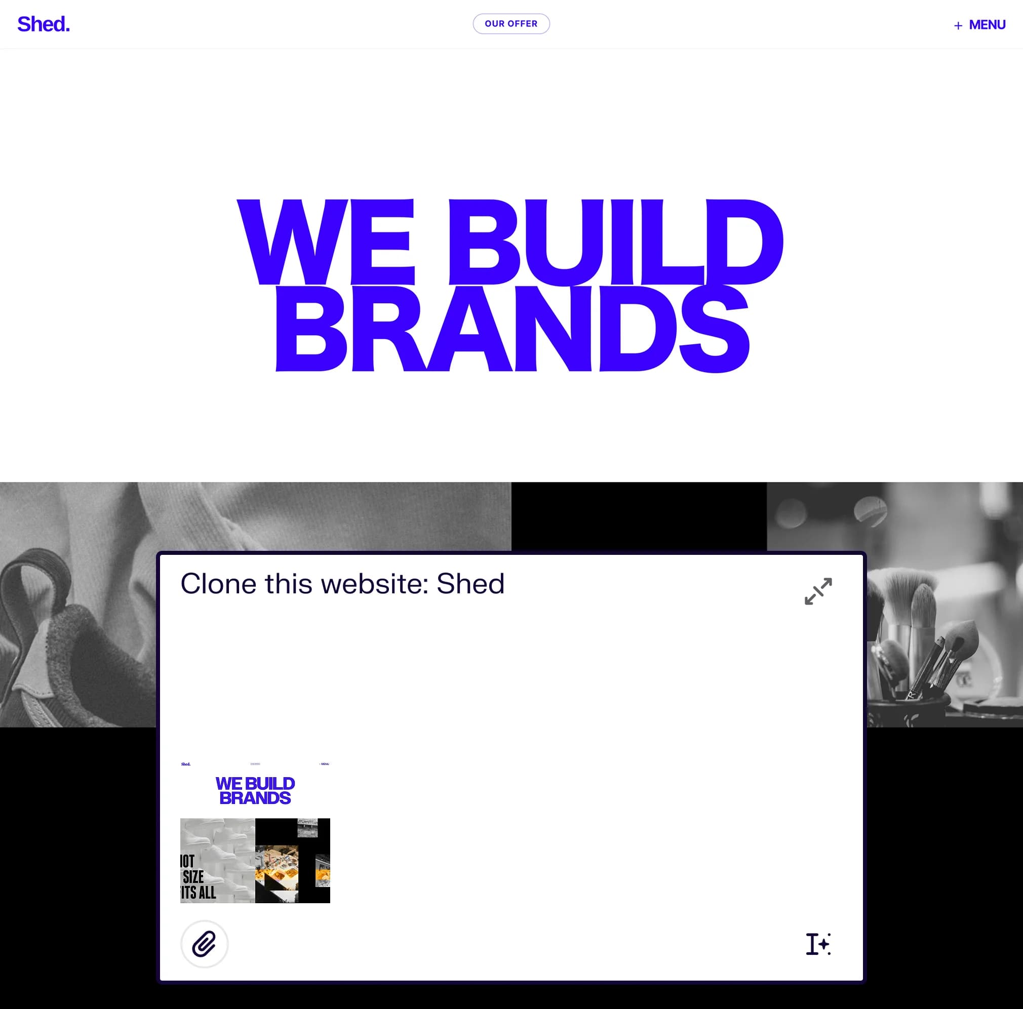Cloning the look of a website from a reference screenshot in UX Pilot