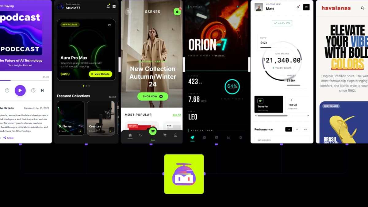 UX Pilot product design screen