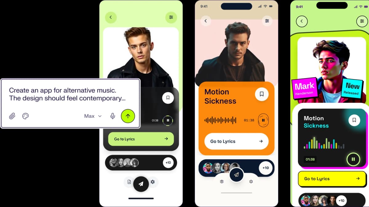 Multiple UX Pilot design variations