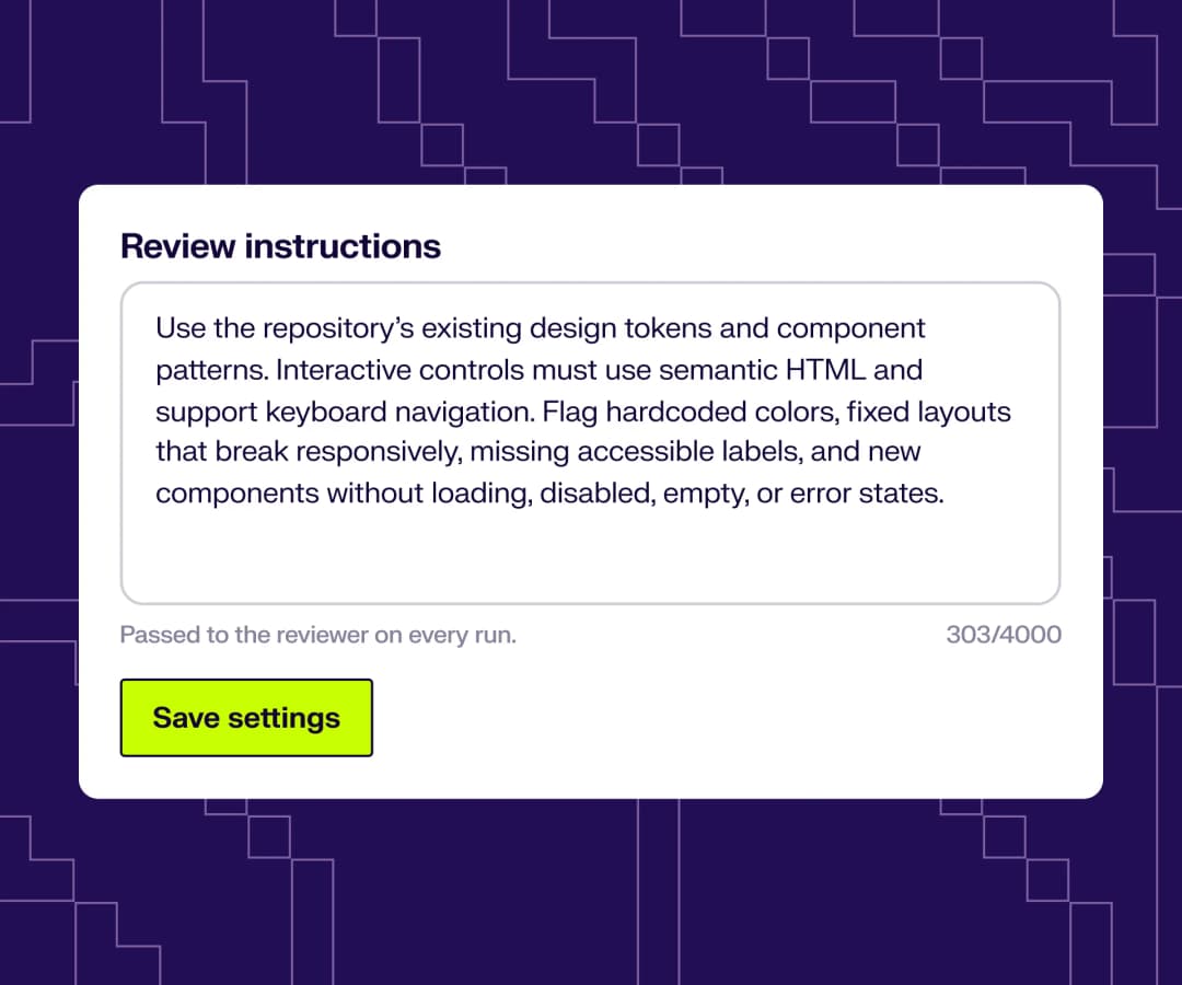 Feedback that matches your design system