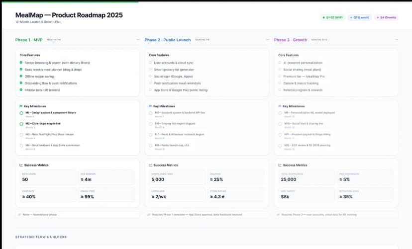 Generate your roadmap