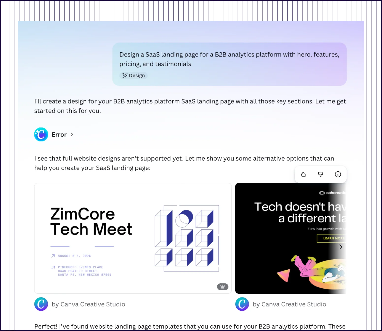 Canva AI screenshot