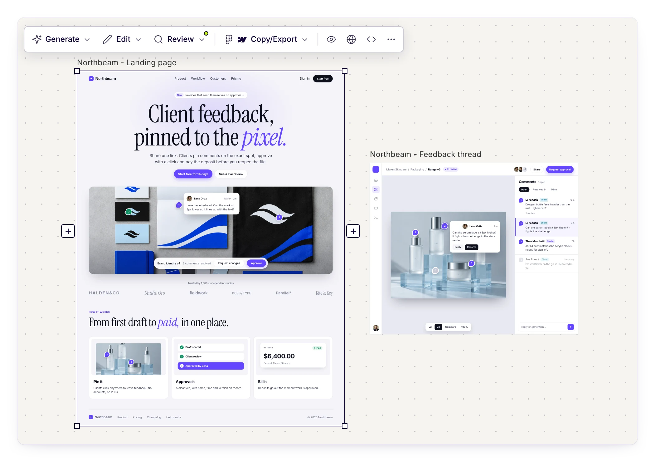 Design generated in UX Pilot