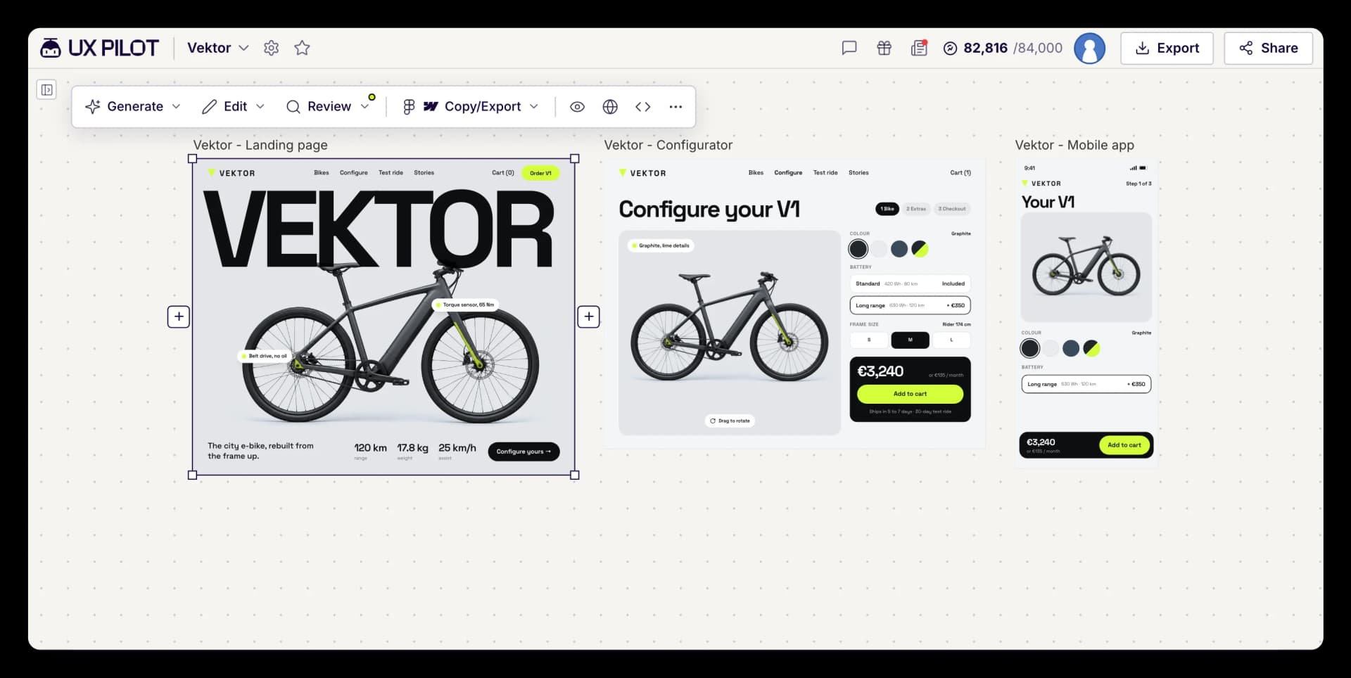 UX Pilot Dashboard
