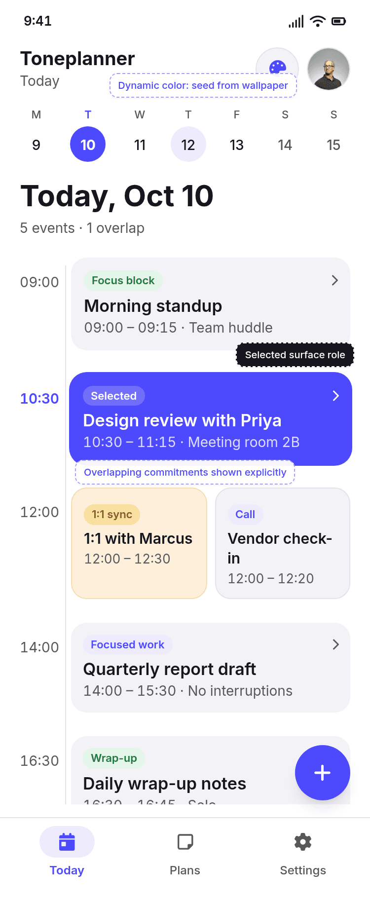 Android Dynamic Color UI Template