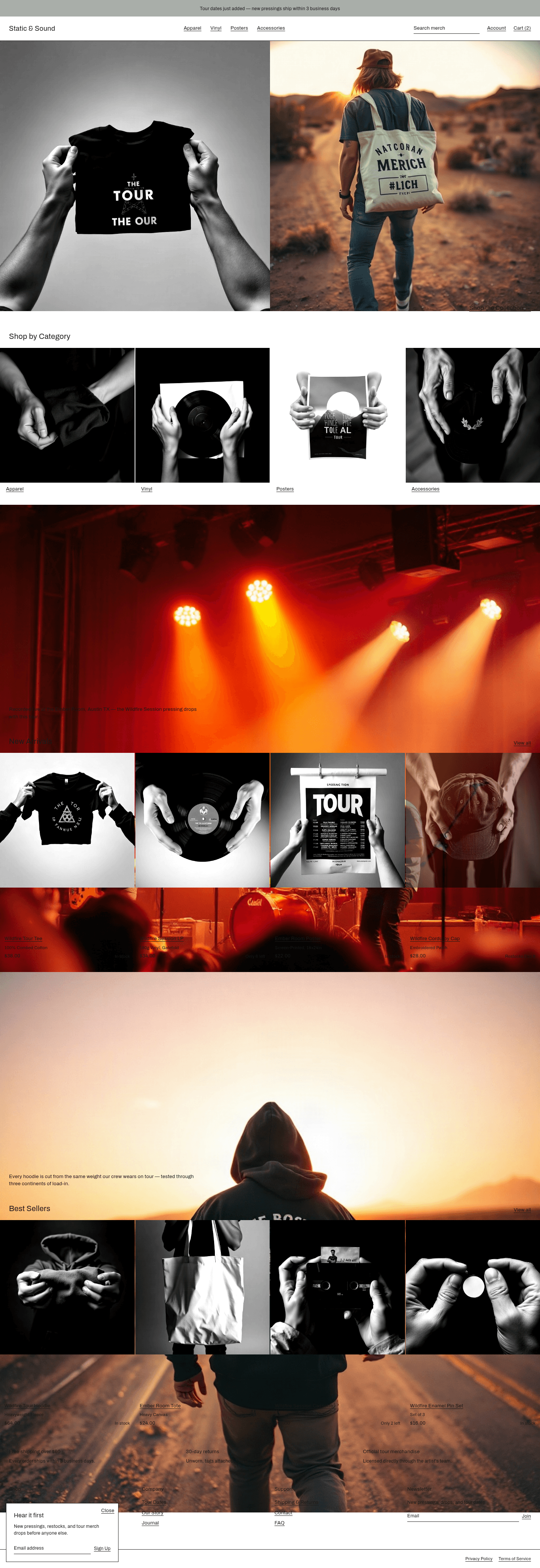 Music Merchandise Ecommerce Website