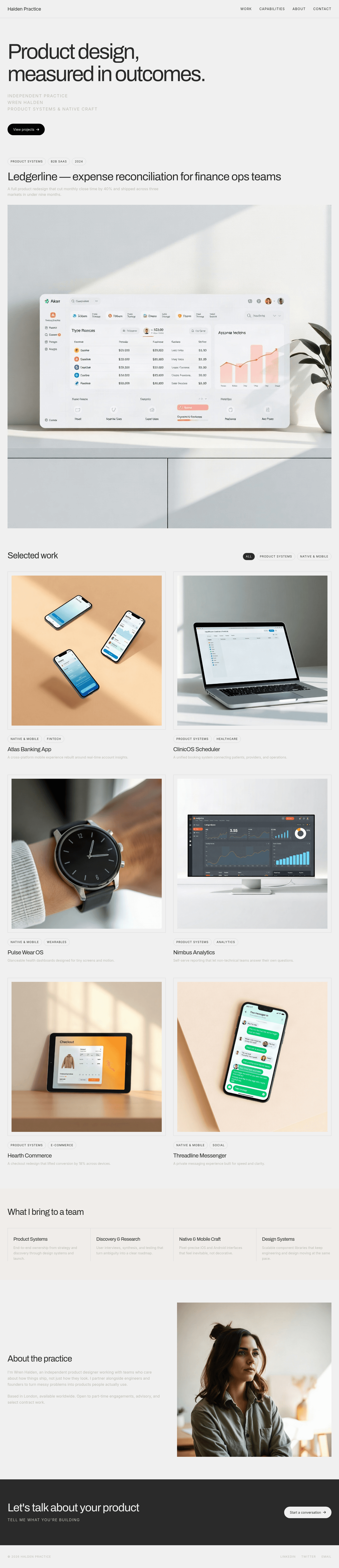 Product Designer Portfolio Website
