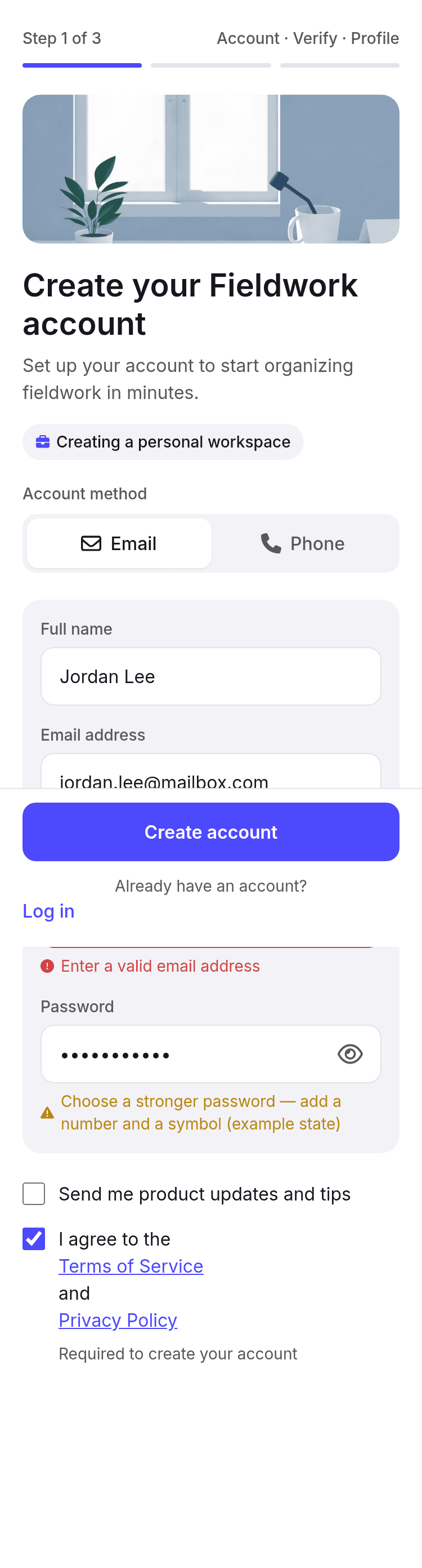 Multi-Step Sign-Up Form Template