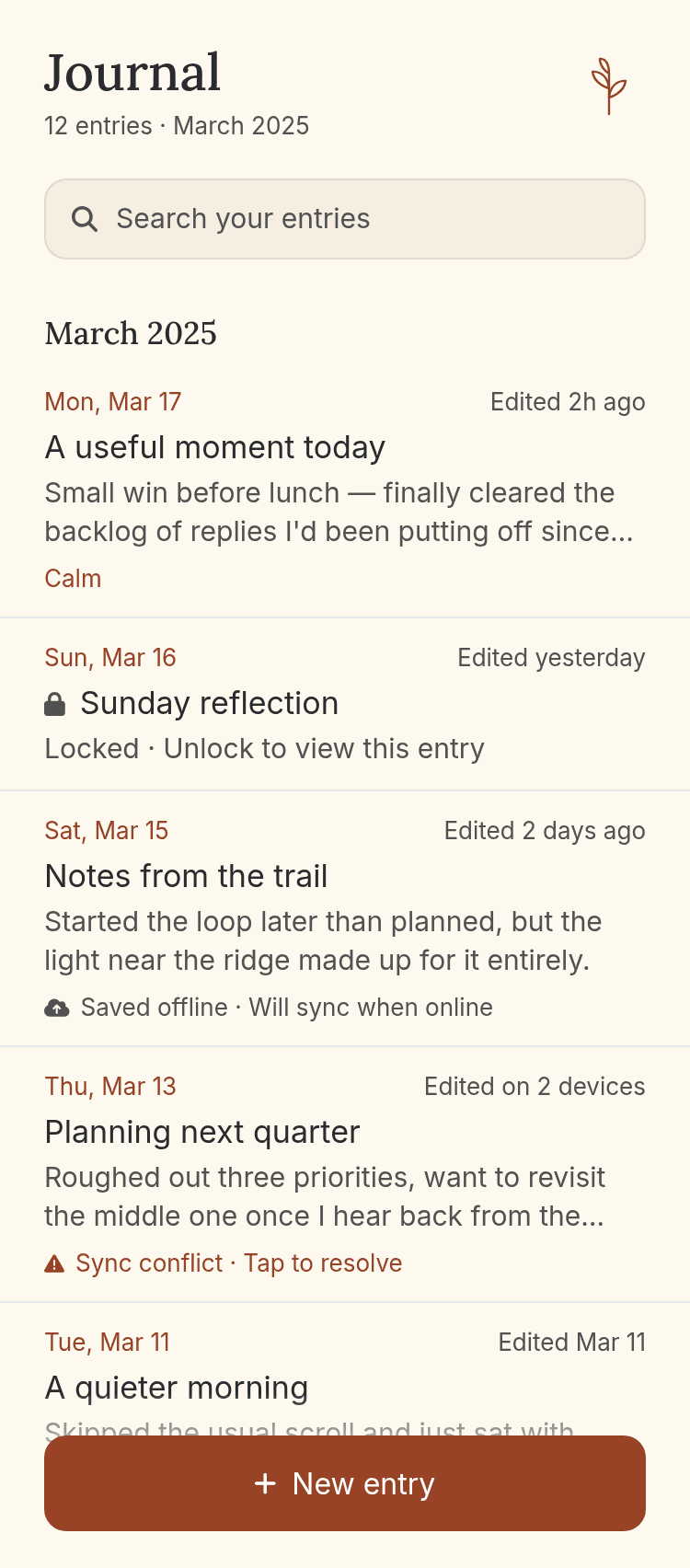 Journaling App Template