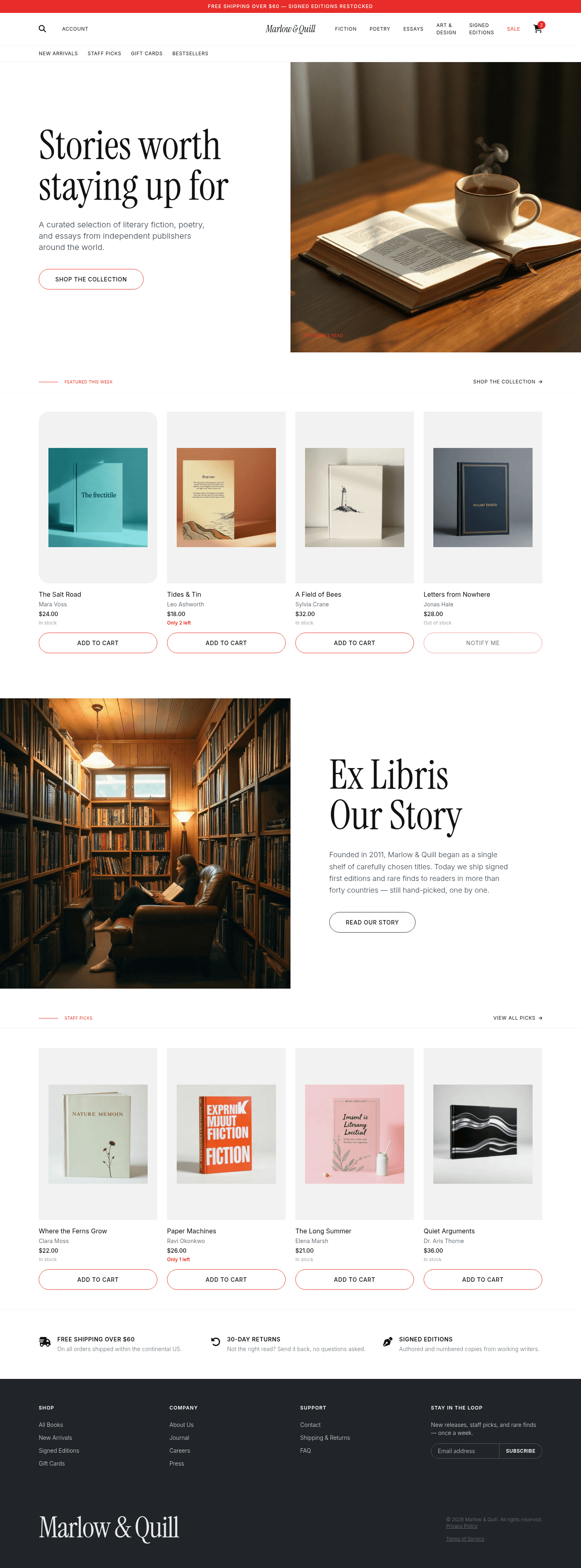 Bookstore Ecommerce Website