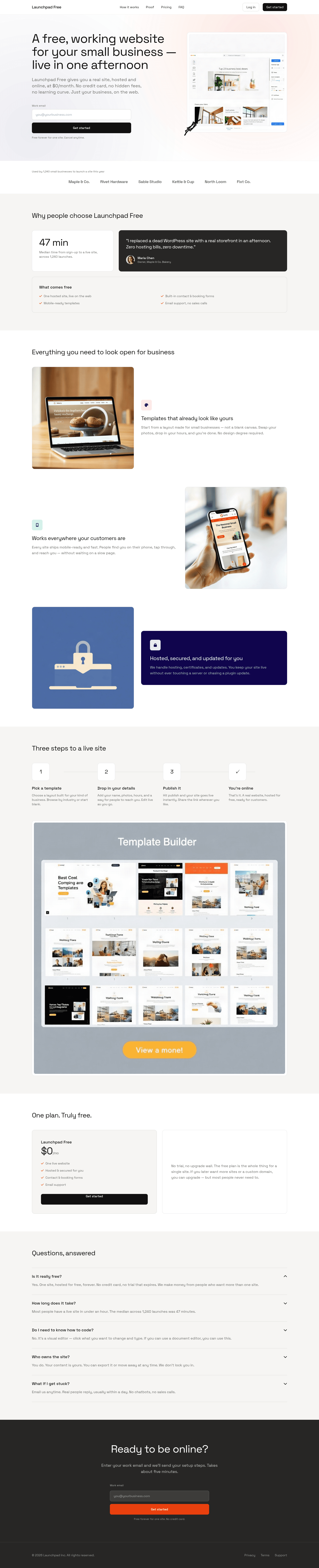 Free Small Business Website