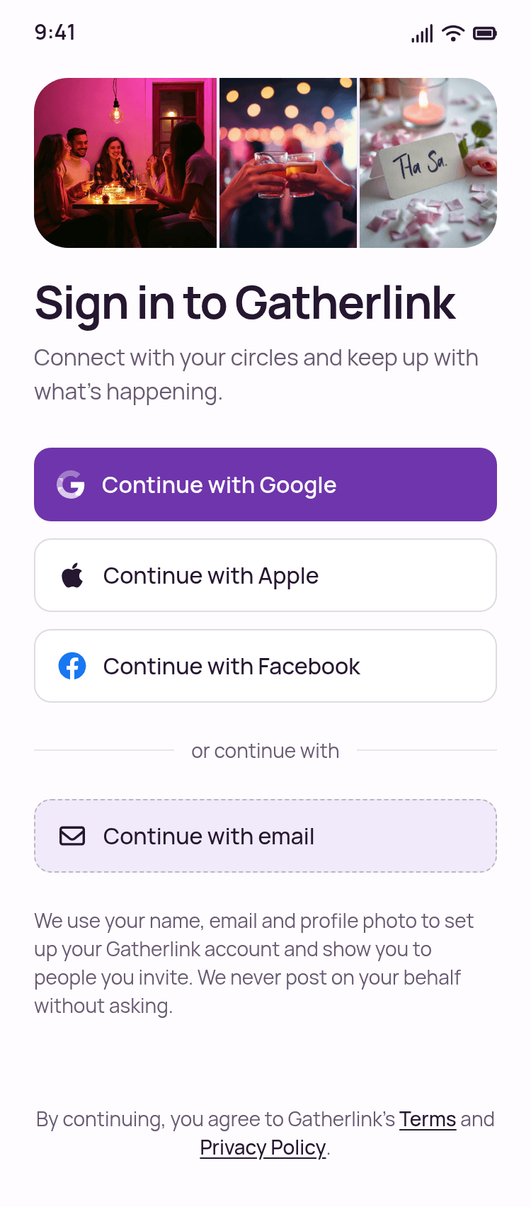 Social Media Login App Template