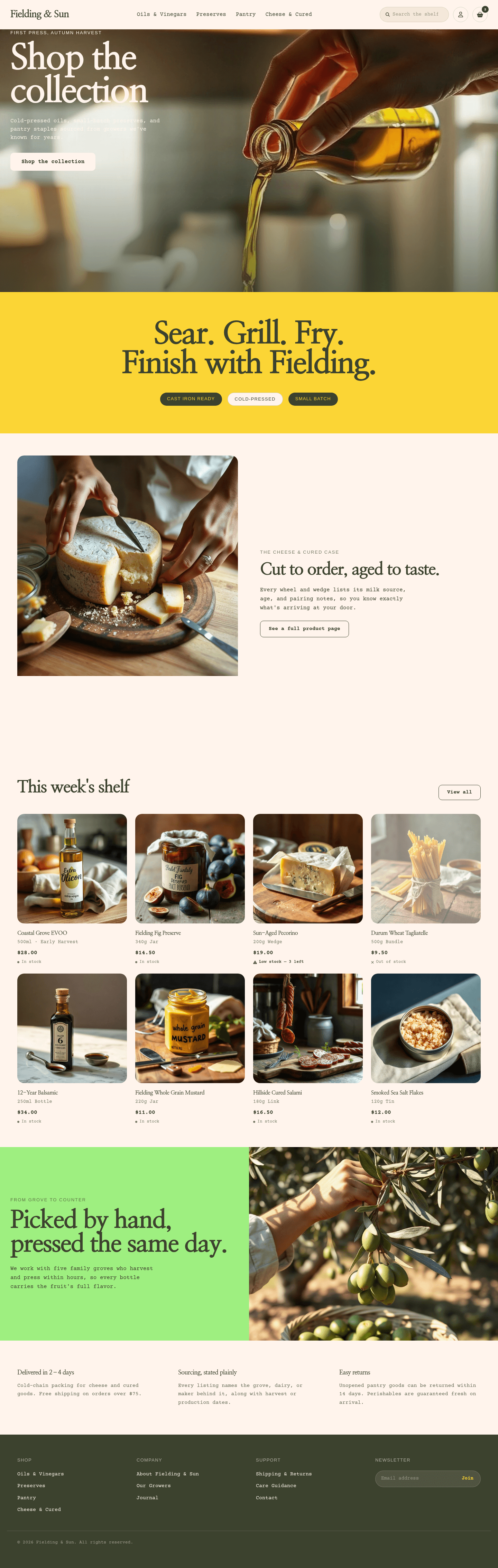 Gourmet Grocery Ecommerce Website