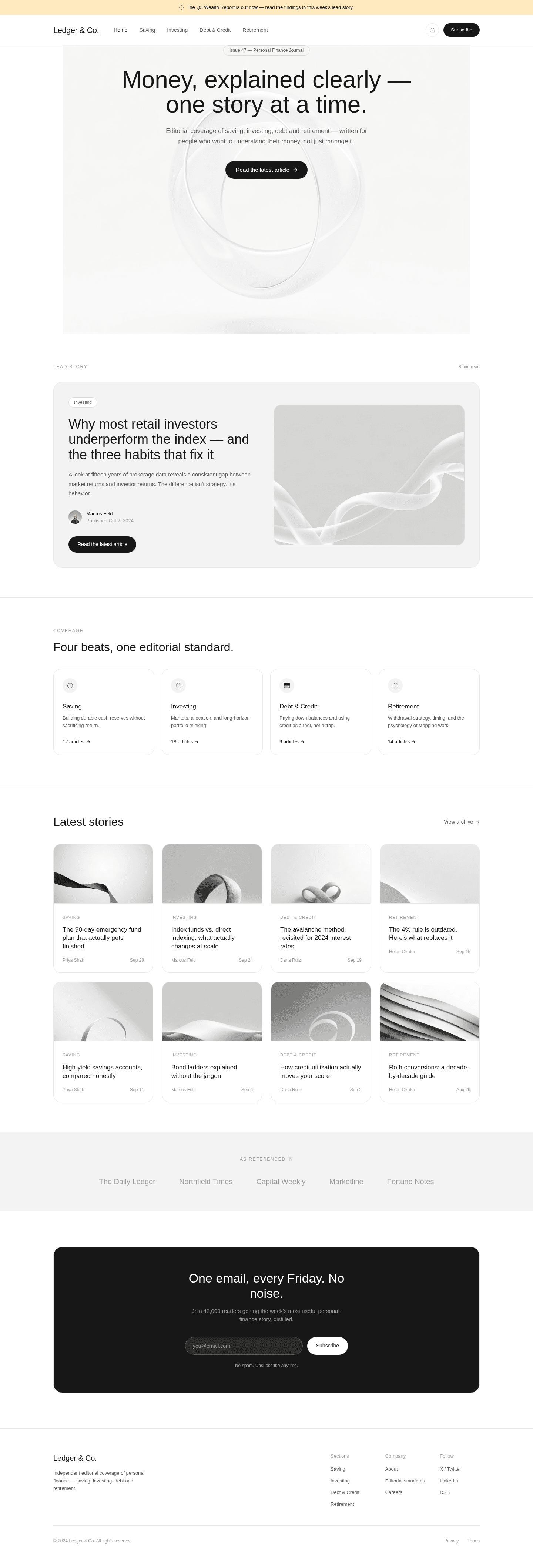 Personal Finance Blog Website
