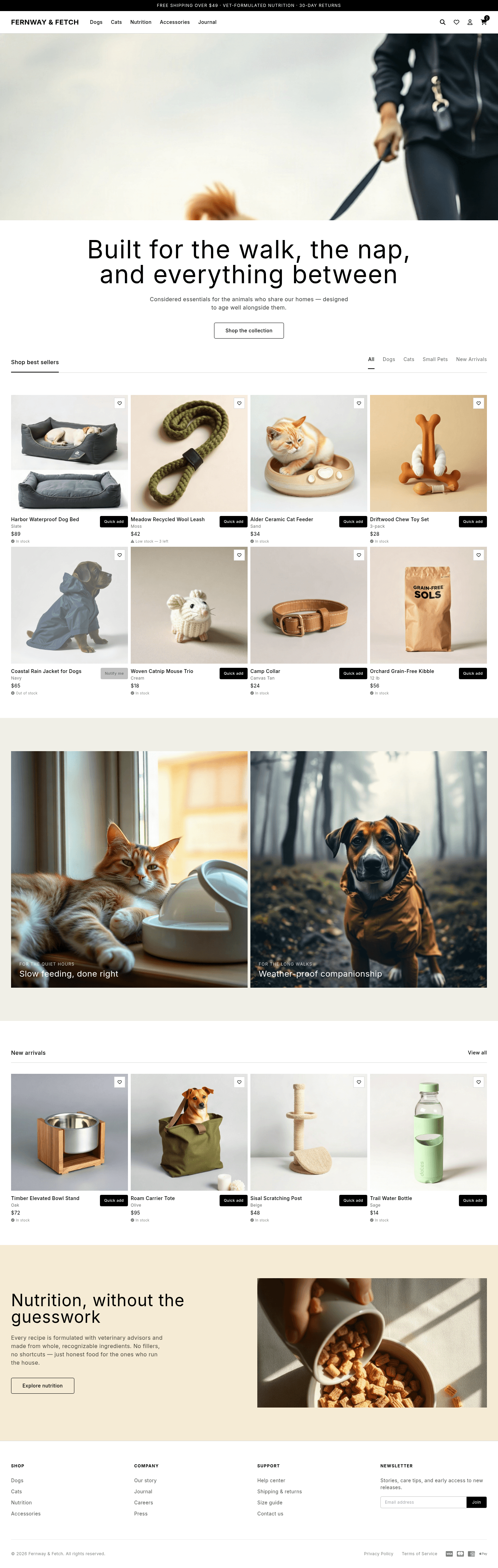 Pet Supplies Ecommerce Website