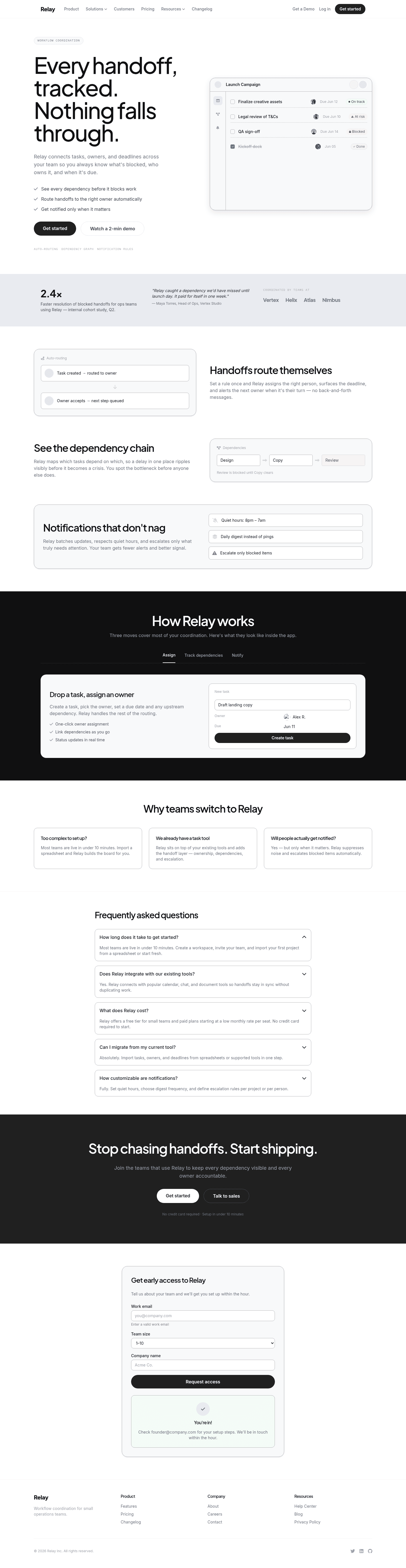 SaaS Product Landing Page