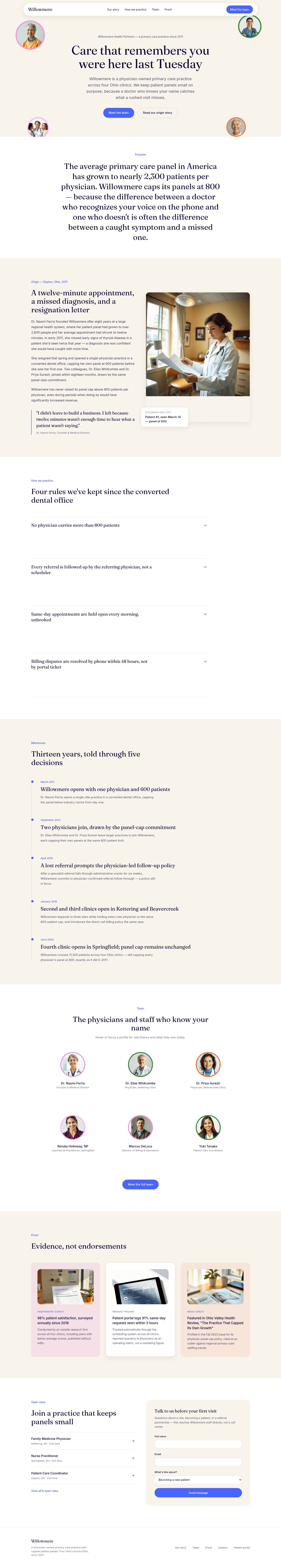 Healthcare Practice About Us Page