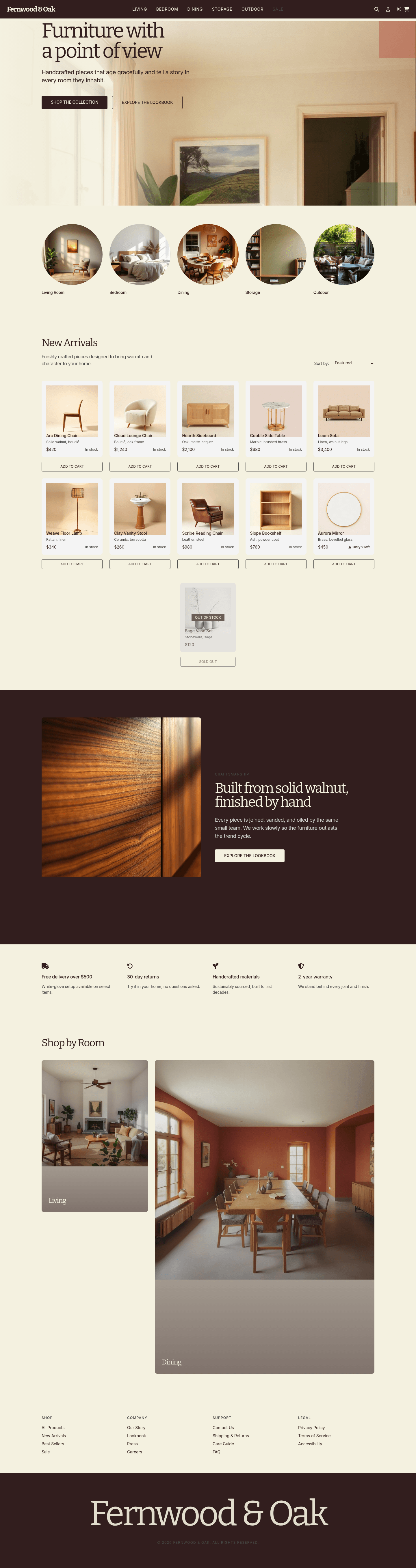 Furniture Ecommerce Website