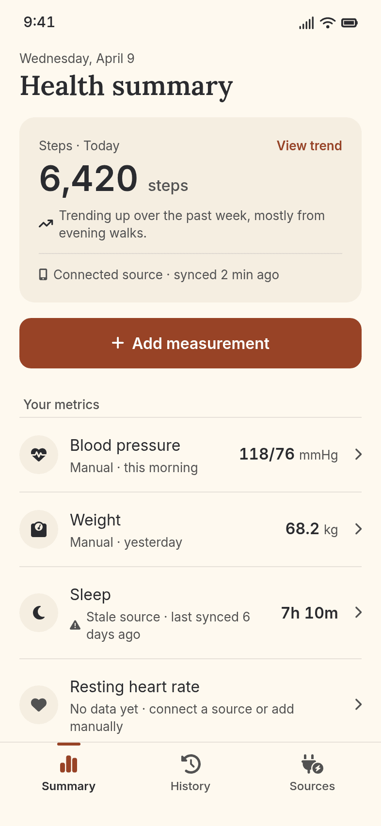 Health Tracking App Template