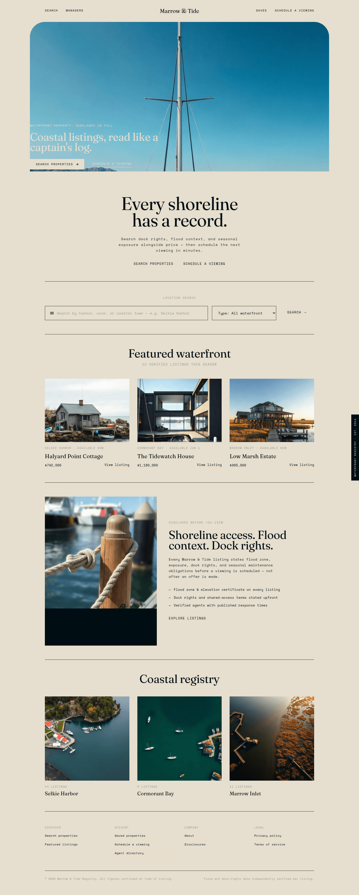Waterfront Property Website