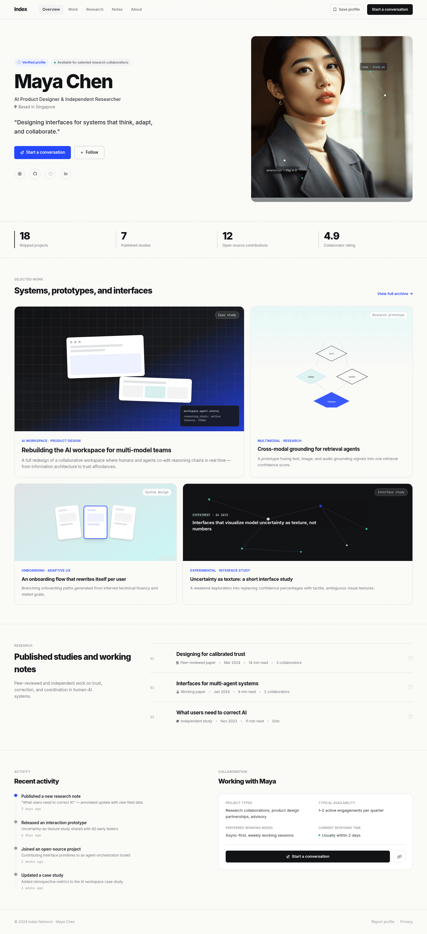 Tech Creator Portfolio Profile
