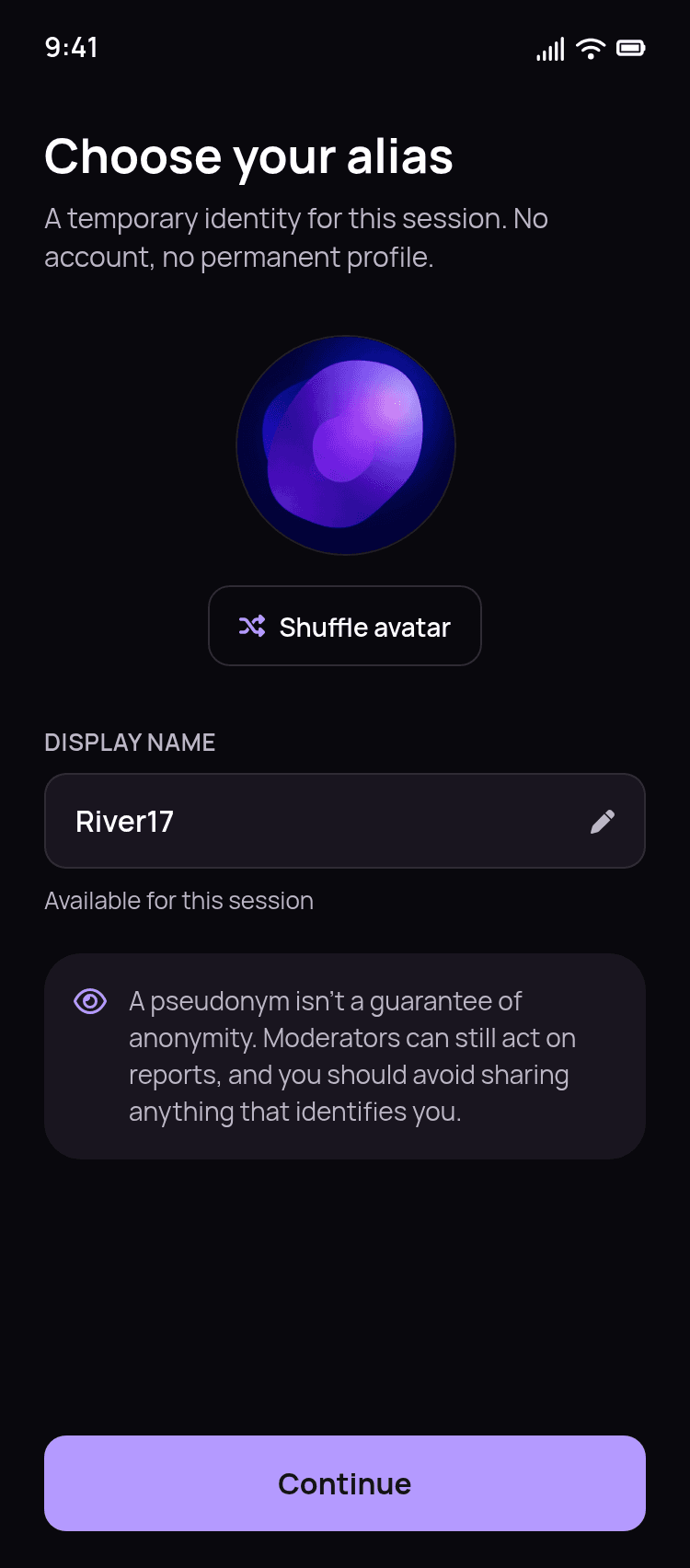 Anonymous Chat Room App Template