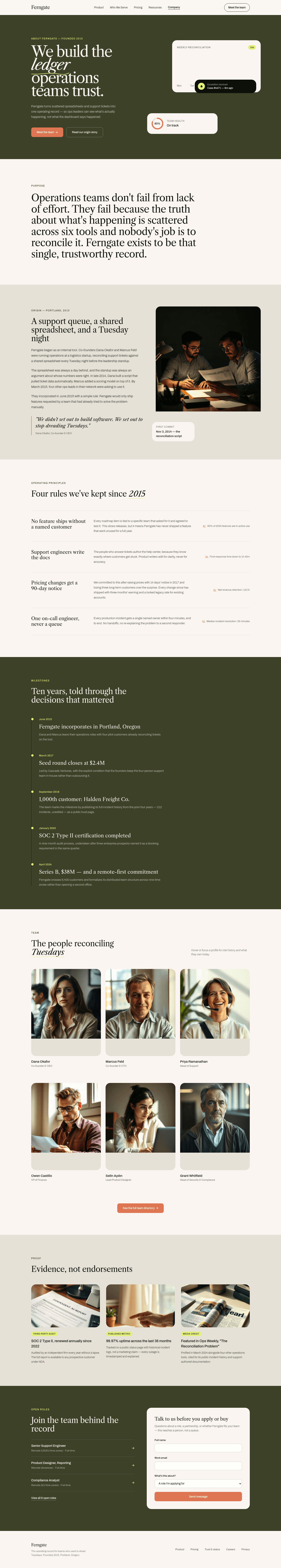SaaS Company About Us Page