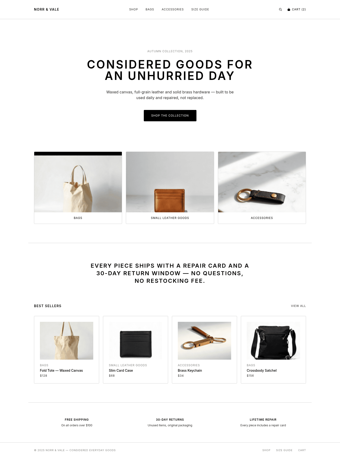 Free Online Store Website