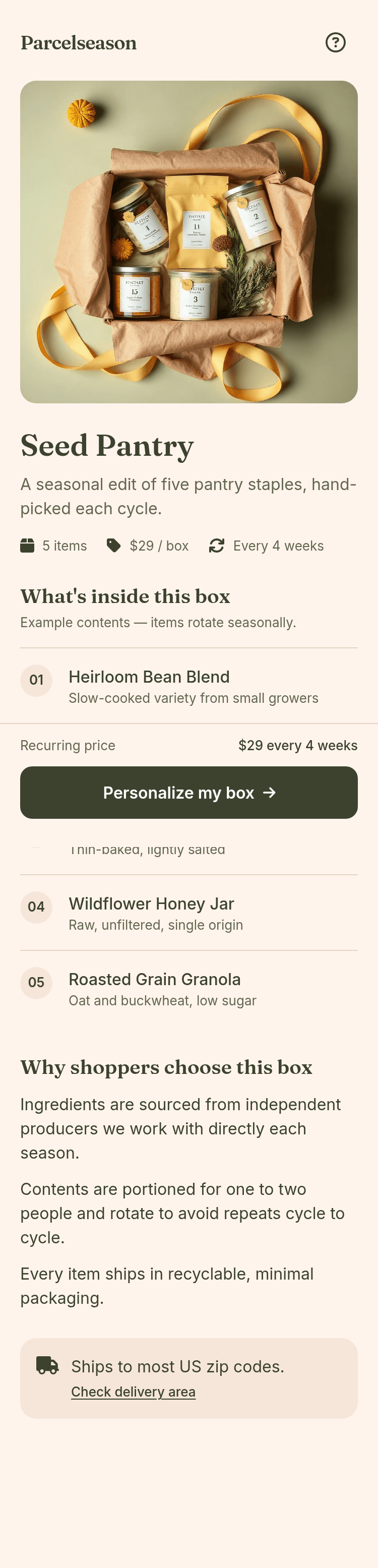 Subscription Box App Template