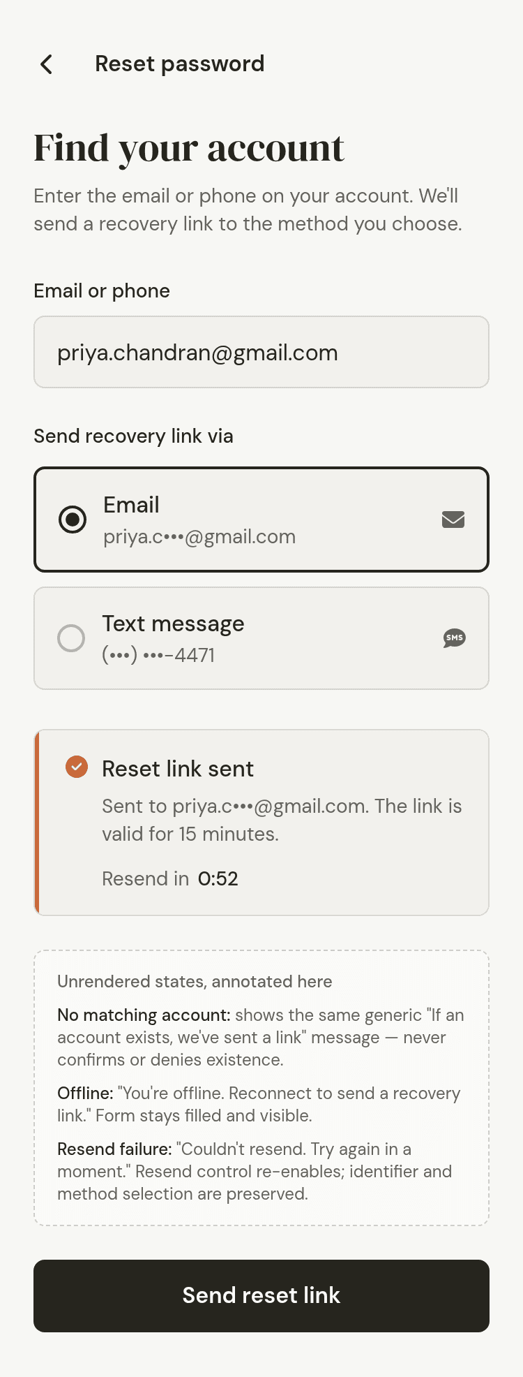 Forgot Password App Template