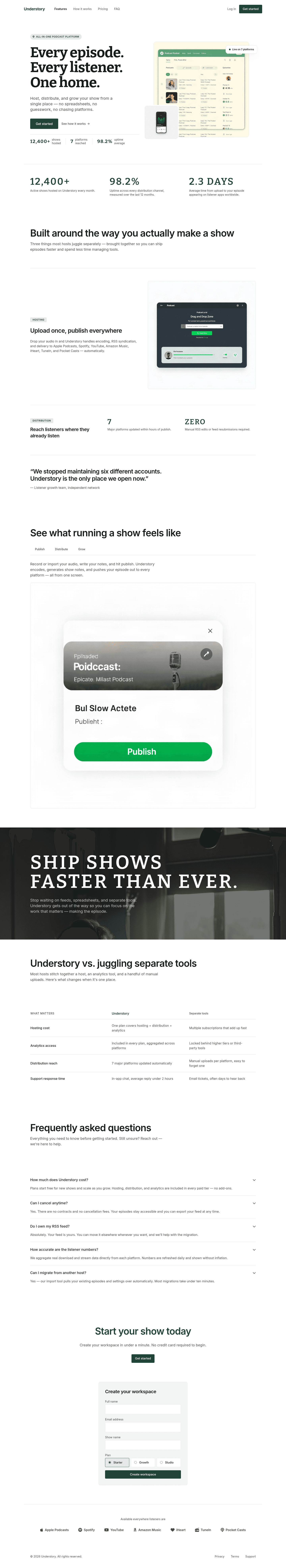 Podcast Subscription Landing Page