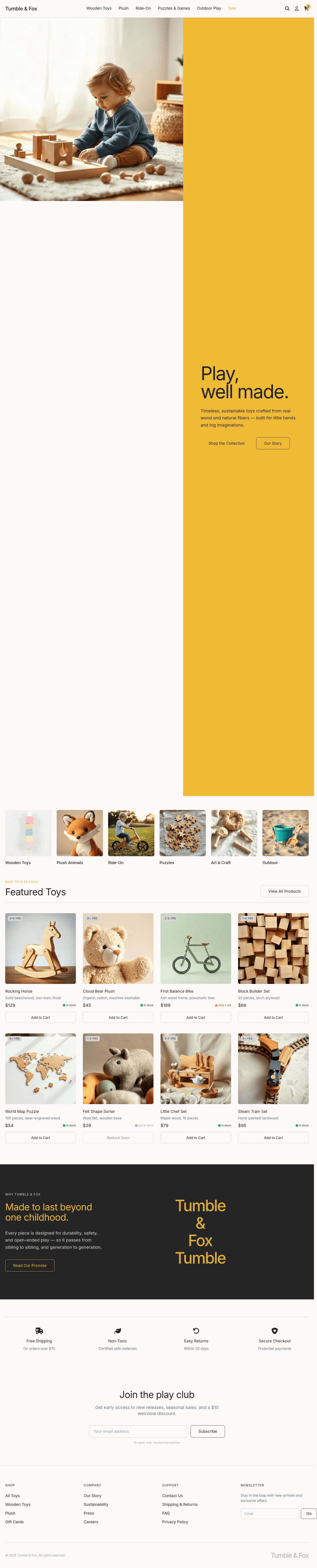 Toy Store Ecommerce Website