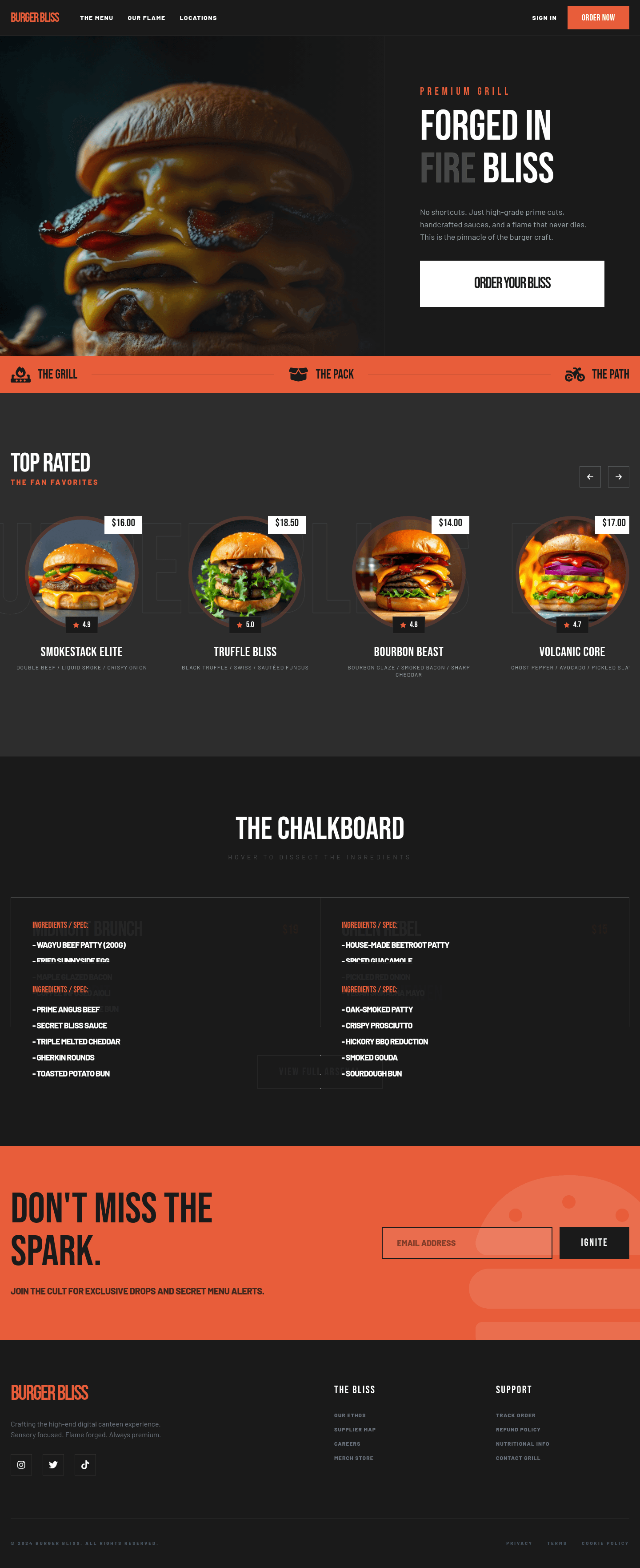 Burger Landing page