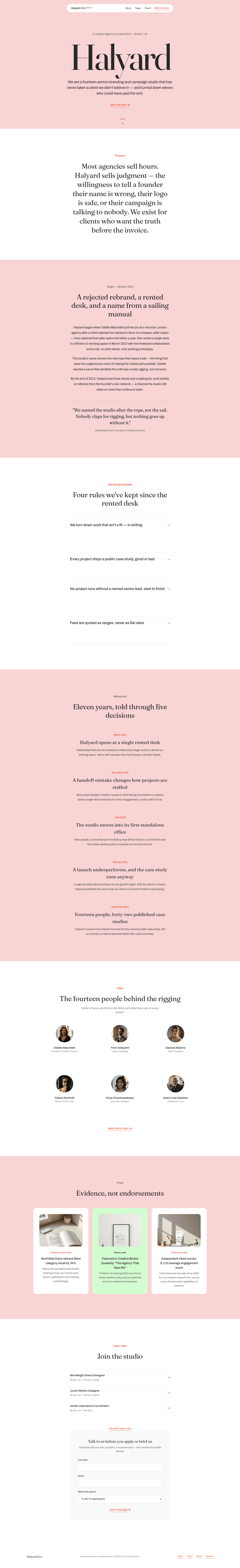 Creative Agency About Us Page