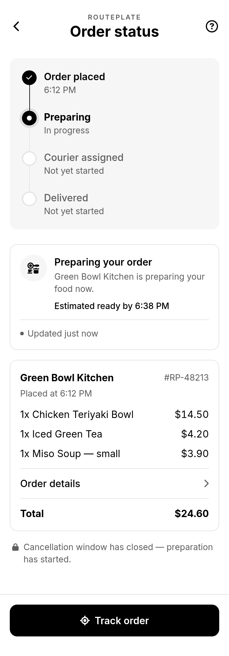 Real-Time Order Tracking App Template
