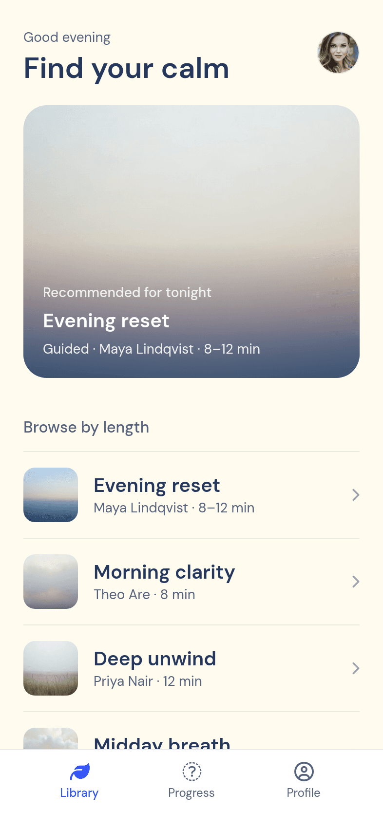 Meditation App Prototype Template