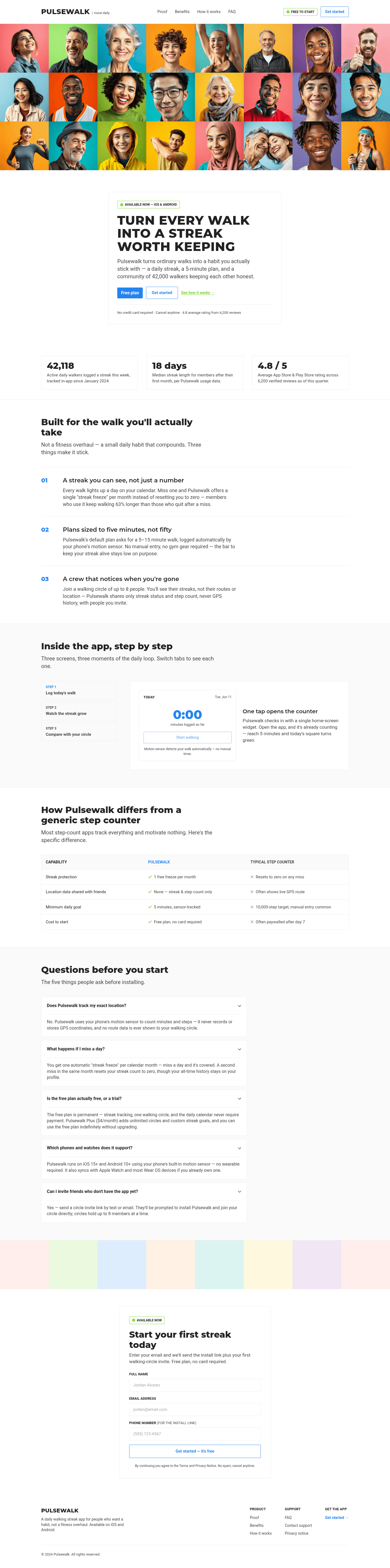 Mobile App Landing Page