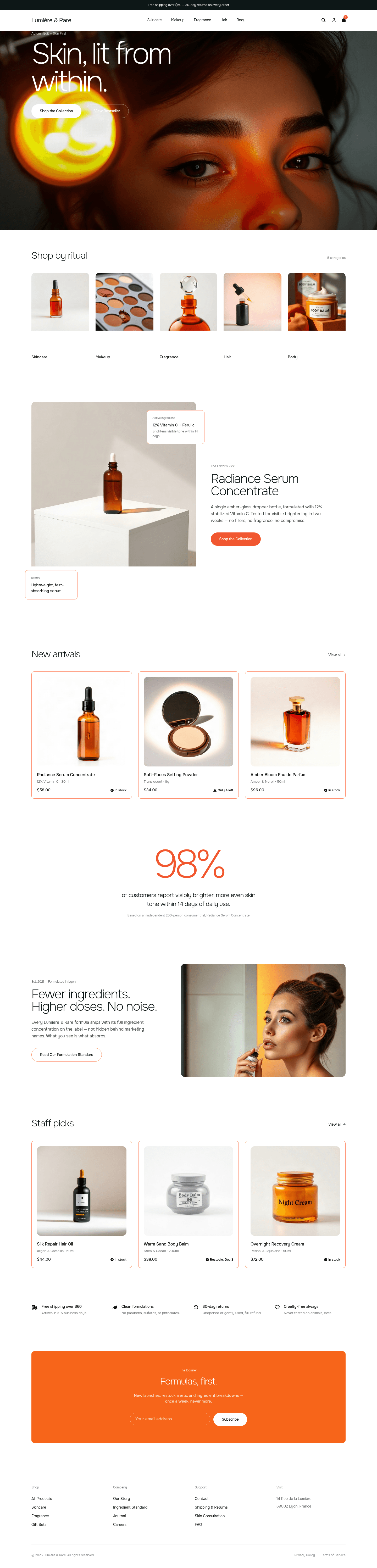 Beauty Products Ecommerce Website