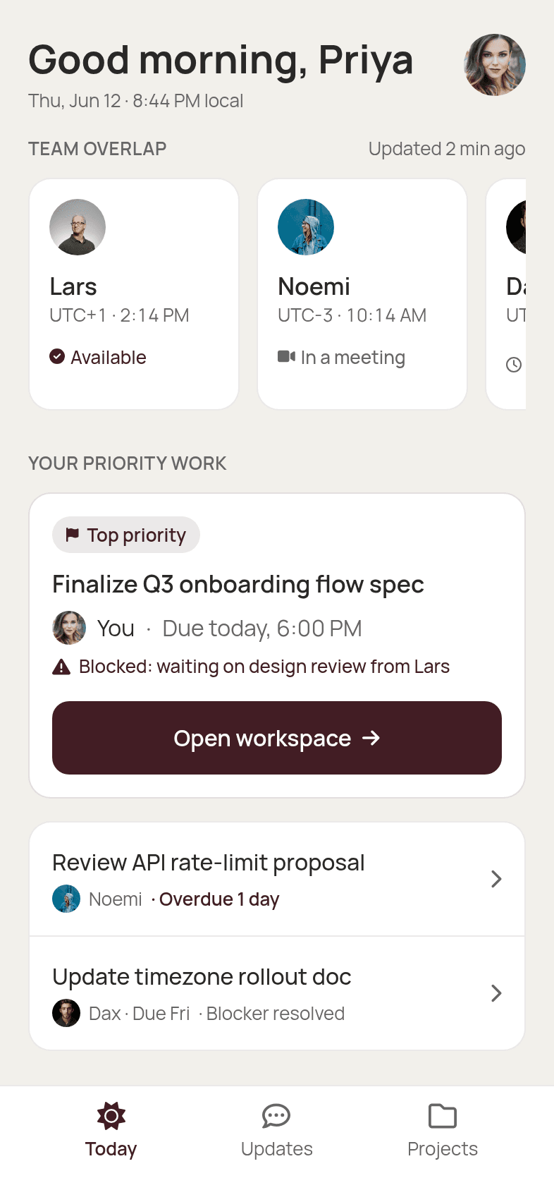 Remote Work Productivity App Template