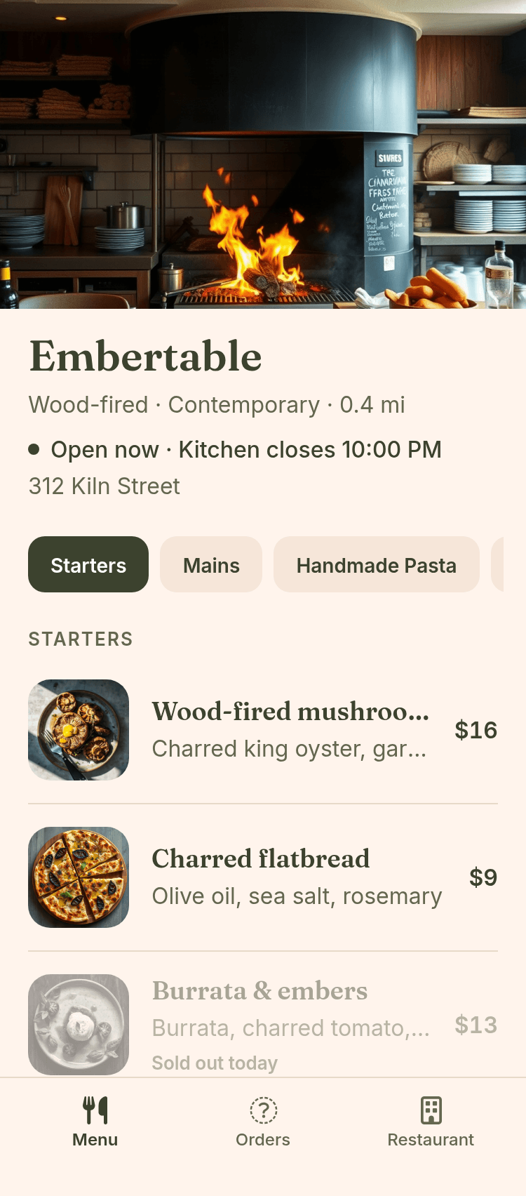 Restaurant App Template