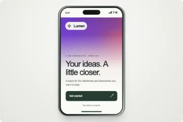 Mobile app with the Gradients effect